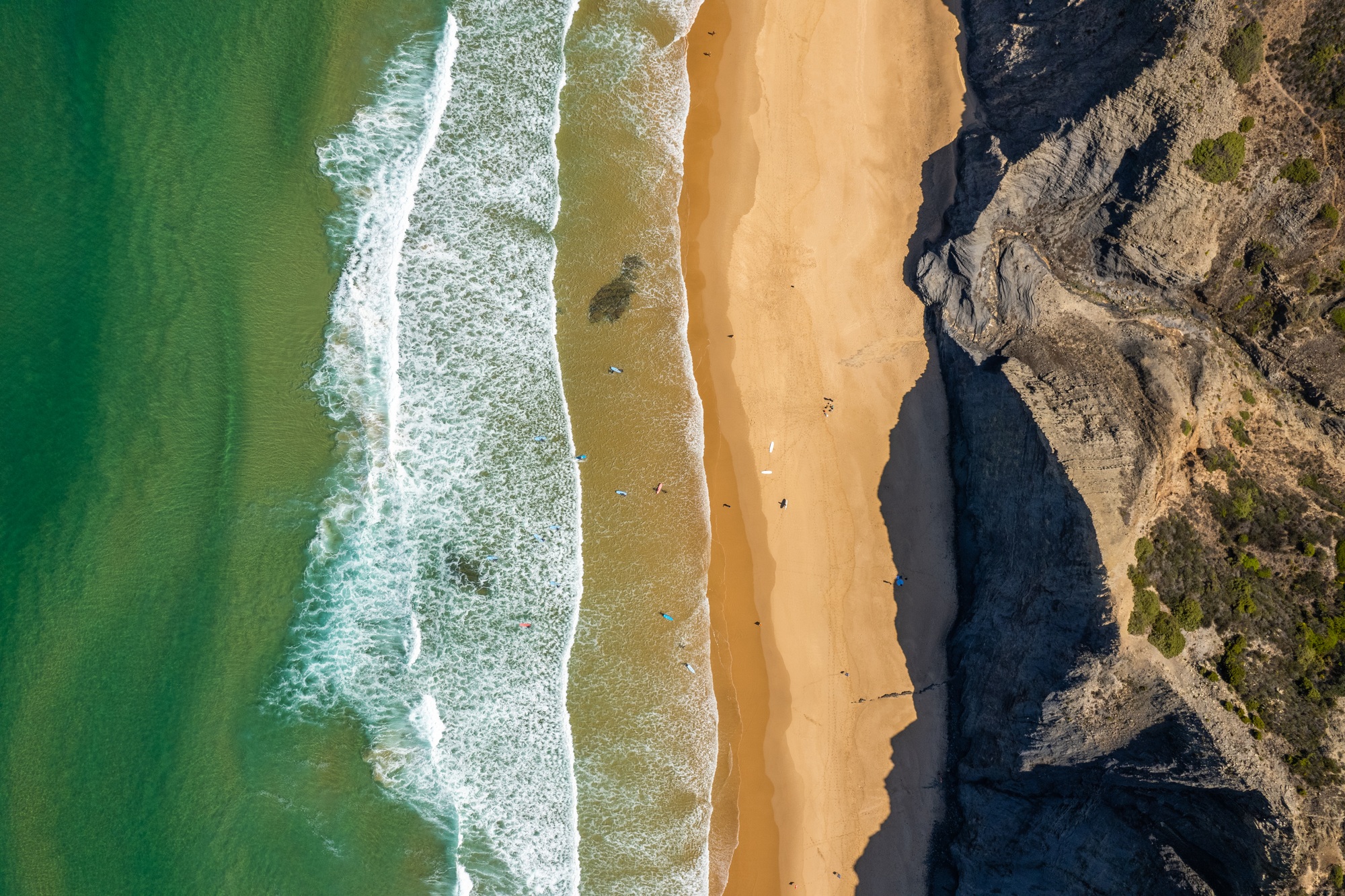 Beautiful Cordoama Beach in Algarve, Portugal Seen from Above