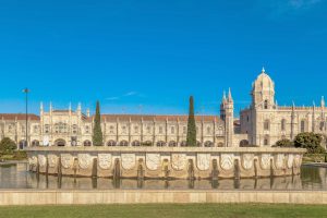 view of Mosteiro dos Jeronimos, Lisbon, Portugal.